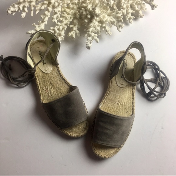 Soludos Shoes - Soludos Lace Up Flat Suede Espadrille Sz 7